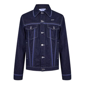 Men's Off White Denim Jacket Regular Fit in Sierra Leone