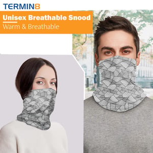 Termin8 Unisex Winter Grey Geo Snood