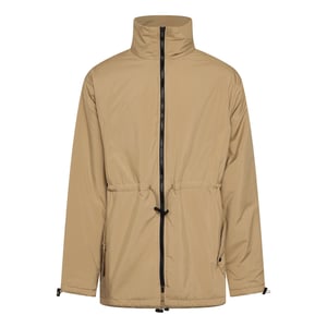 Men's Off White A.C Milan Ribbed Cuff Embroidered Varsity Jacket in Oak