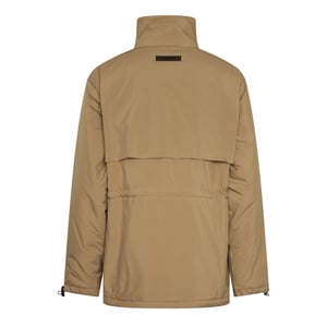 Men's Off White A.C Milan Ribbed Cuff Embroidered Varsity Jacket in Oak