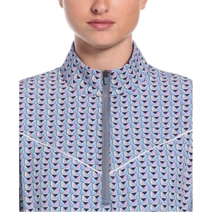 Women's Callaway Tech Top Zip Neck Long Sleeve Athletic in Flint Stone