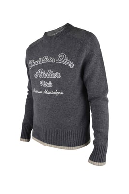 Dior CD Atelier gebreide trui Grijs
