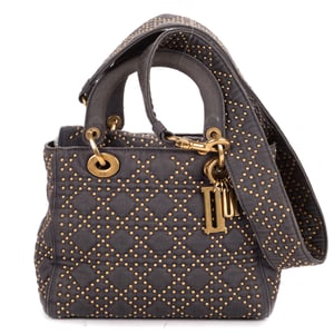 Medium Studded Lady Dior Flap Medium Shoulder Bag