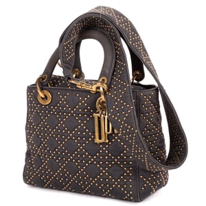 Medium Studded Lady Dior Flap Medium Shoulder Bag