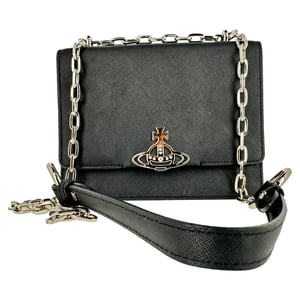 Vivienne Westwood Debbie Shoulder Bag in Black Leather