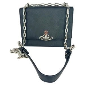 Vivienne Westwood Debbie Shoulder Bag in Black Leather