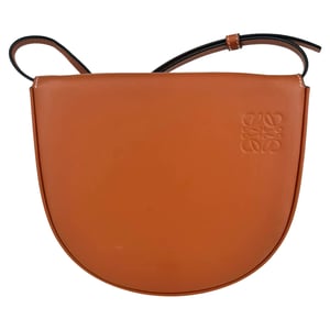 Loewe Heel Small Pouch in Brown Leather