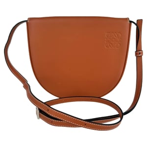 Loewe Heel Small Pouch in Brown Leather