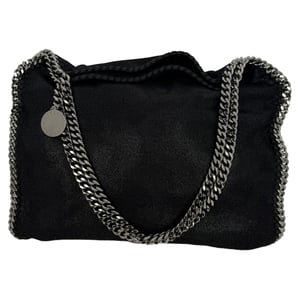 Stella Mccartney Small Falabella Tote Bag in Black Shaggy Deer