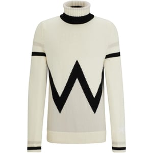 Men's Boss Turtle Neck Long Sleeve Sweater in Light Beige