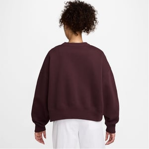 Women's Nike Sportswear Phoenix Fleece Over Oversized Crewneck Sweatshirt in Burgundy Crush