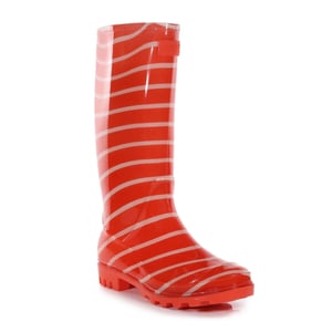 Women's Regatta Lady Wenlock Stripe Rain Boots in CrayonStripe