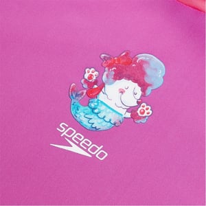 Girls Speedo Rash Top Set in Pink/Pink