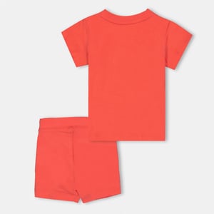 Boys Puma Kids Graphic T Shirt in Peach Frost