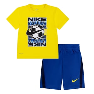 Boys Nike Icon Crew Neck Short Sleeve T-Shirt and Short Set in Game Royal