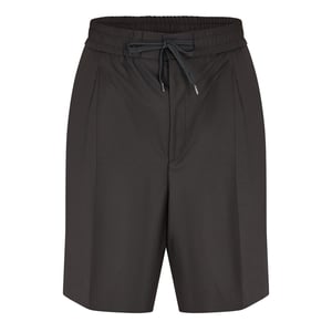Men's Hugo Solid Patterned Shorts with Elasticated Waistband in Black