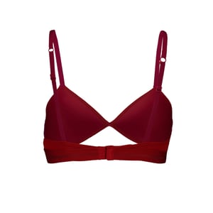 Women's Puma Peek A Boo Triangle Bralette in Burgundy