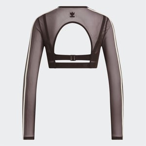 Women's adidas Originals Ivy Park Illusion Long Sleeve Swim Top in Brown