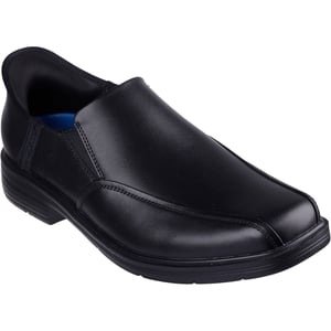 Skechers Caswell Frantone Läder Svarta Slip-On Skor För Män