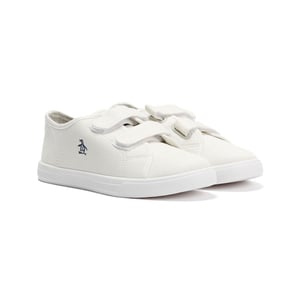 Penguin Junior Sparton Hook and loop Textiel Witte Sneakers