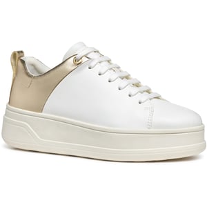 Geox D SPHERICA ECUB-2 Damernas Vita/Ljusguld Sneakers