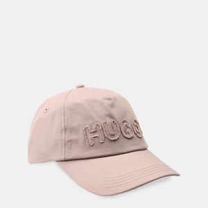 Accessories Hugo FR Cap with Raw Edge Logo in Beige