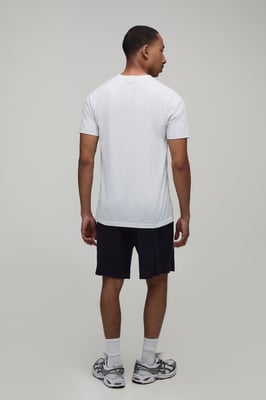 Relaxed Open Stitch Striped Knitted Short