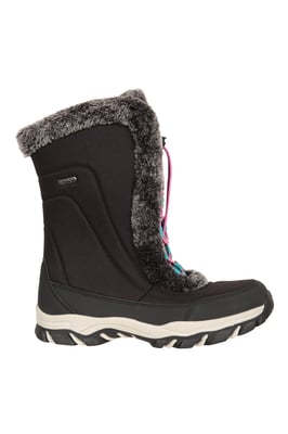 'Ohio' Youth Snow Boots with Rubber Outsole Waterproof Cosy Winter Shoes Pink