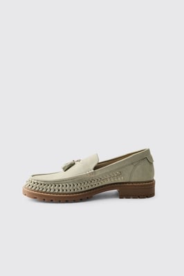 Faux Suede Weave Track Sole Loafer