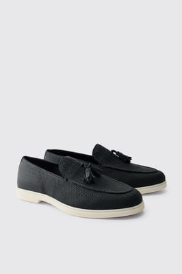 Textured Tassel PU Loafer