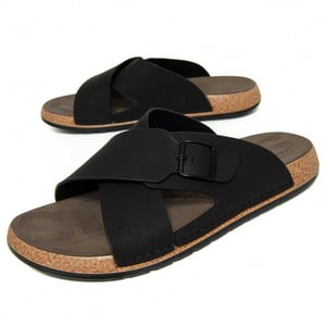 Montevita Heren Casual Sandalen met Gekruiste Bandjes, Zwart