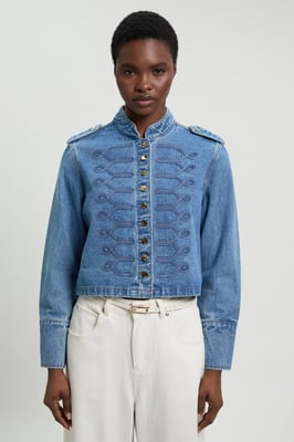 Denim Military Jacket