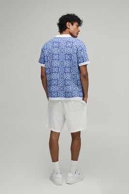 Relaxed Crochet Square Knitted Shirt