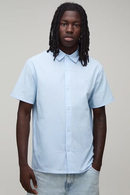 Regular Fit Man Embroidered Short Sleeve Shirt