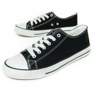 Montevita casual sneaker voor heren, zwart met witte zool
