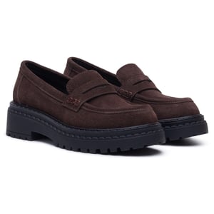 Hush Puppies Odessa Leather Women's Chocolate Loafers