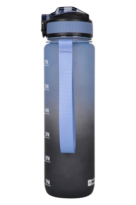 BPA Free Ombre Plastic Water Bottle Lightweight Easy Clean Leakproof Push Lid Blue