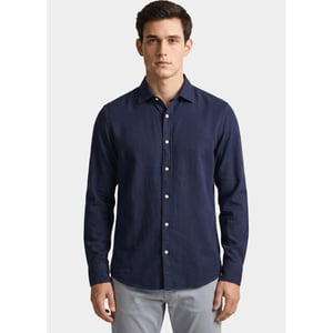 Blue Coast Overhemd heren 100% linnen, regular fit 118l/0060 navy