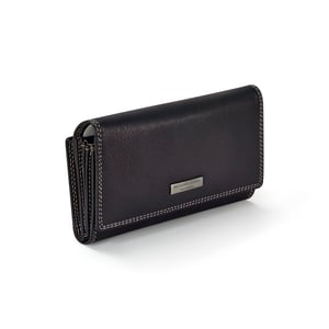 Women’s Genuine Leather RFID Purse Multi Card Wallet in Black