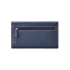 Women’s Genuine Leather Purse Multi Card RFID Wallet in Navy