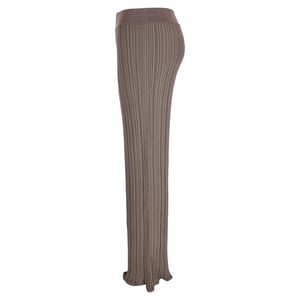 Acne Studios Ribbstickade Raka Byxor i Brun Viskos