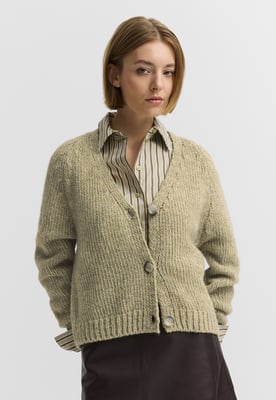 Bugatti Damen Vest van katoenmix met V-hals