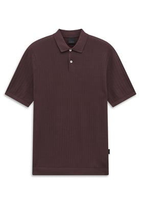 Bugatti Herren Gebreid poloshirt met korte mouwen, katoen, polokraag