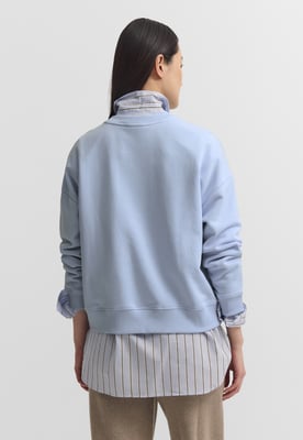 Bugatti Damen Sweatshirt van katoenmix met ronde hals