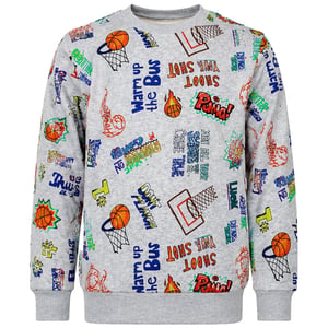 Puma HOOPS AOP Kids Grey Sweater