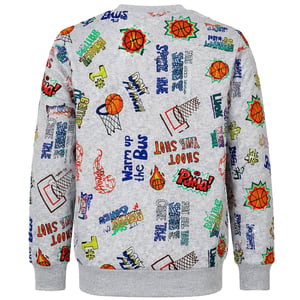 Puma HOOPS AOP Kids Grey Sweater