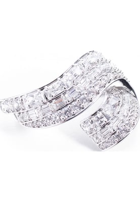 Swarovski Women's Hyperbola White Crystal Brooch 5681426