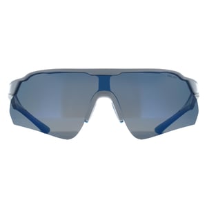Relay Shield Unisex Shiny White and Blue Blue Revo Polarized Clearshot