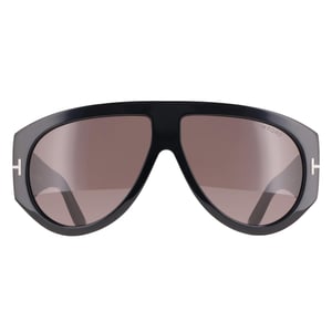 Tom Ford Aviator Mens Shiny Black Grey Light Mirror Bronson FT1044