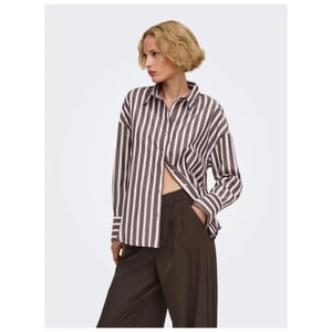 Only Onloregon alva lange mouw reg shirt coffee bean